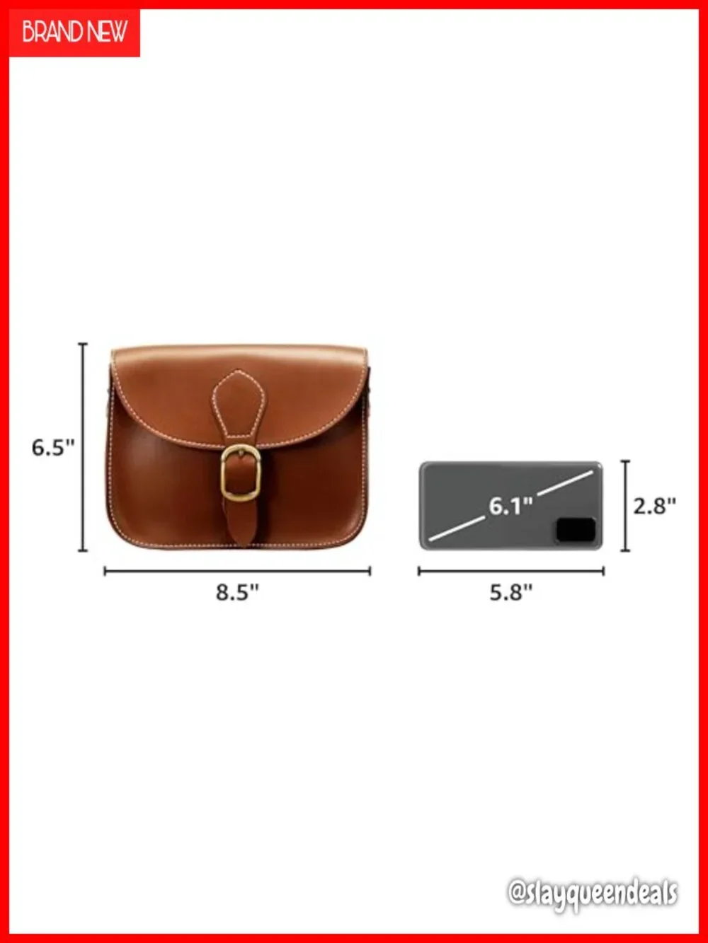 Vintage Saddle Crossbody Bag Faux Leather Small Satchel Purse